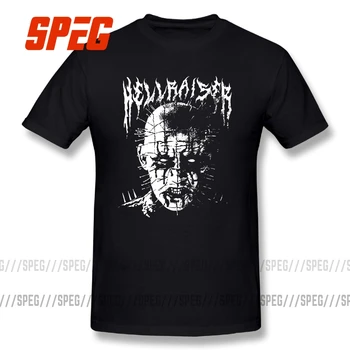 T Košile Black Metal Hellraiser Pinhead Puzzlebox Halloween Mužů Posádky Krk Krátký Rukáv T-Košile Na Prodej Pánské Trička Design Bavlna