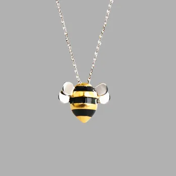Módní malé včelí pendand náhrdelník ženské osobnosti studený vítr bee náhrdelník pro ženy náhrdelníky poslat přítelkyni šperky dárek