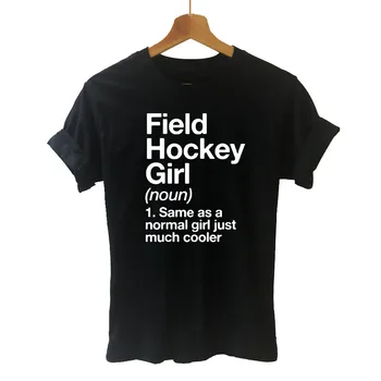 Pozemní Hokej Dívka Definice Harajuku T Shirt Vtipné tričko Ženy Oblečení Ležérní Krátký Rukáv Topy Trička a Velikost