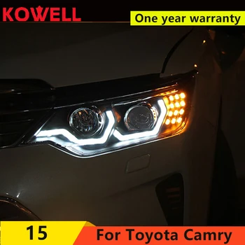 KOWELL car styling Pro Toyota Camry-2017Headlights LED Světlomet s manželskou U Bi-Xenonové Čočky HID Automobilové Příslušenství