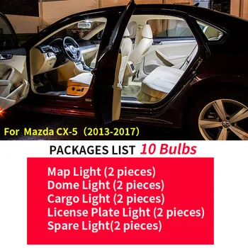 10pcs Auto Led žárovka pro rok 2013 2016 2017 Mazda CX-5 CX5 BÍLÁ LED Vnitřní Osvětlení, Příslušenství Náhradní Balení Sada