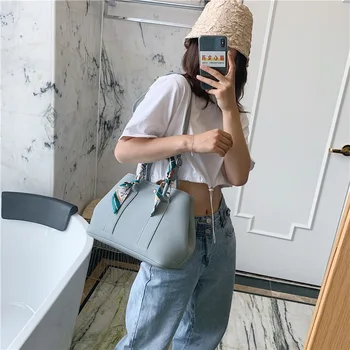 Velká kapacita sáčku ženy 2020 nové korejské verzi the wild one-rameno messenger bag módní hedvábí šátek přenosné tote bag