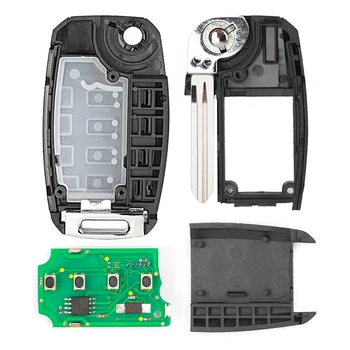 KEYECU FCC: OSLOKA-870T Model Ne.OKA-870T Náhradní Flip Skládací 4 Tlačítko Remote Auto klíčenka pro Kia Forte 2013 2016