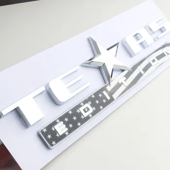 1KS Nový TEXAS EDITION, Písmena, americká Vlajka Styl Nálepka Auto 3D Psaní Odznak Znak Obtisk Auto Díly Exteriéru Dekorace
