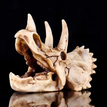 13 cm*8 cm*10 cm DIY Pryskyřice Dinosaurus Triceratops Lebka Kosti Zvířecí Model Craft Kostra Vzdělávací Věda Hračka, Nový Rok Dárek
