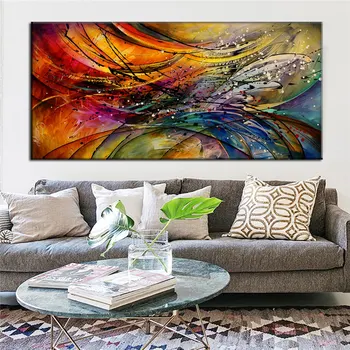 HD tištěné moderní abstraktní olejomalba abstraktní barevný plakát světlé Plátně olejomalby, dekorativní Umění Zdi Obraz