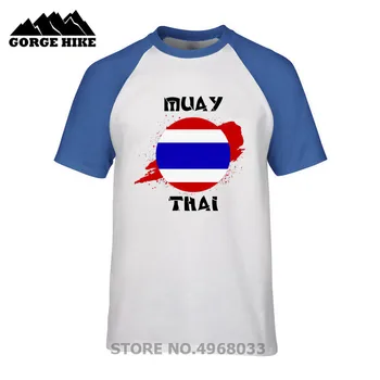 Muay thai bojové thajsko vlajka domů muay thai T-shirt t shirt diy zdarma zakázku jménem číslo tha Tričko národ vlajka