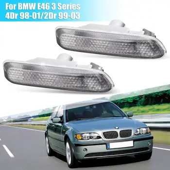 1 Pár LED Boční Obrysové směrová světla Světla pro BMW E46 3 Series, 4Dr 1998 1999 2000 2001/2Dr 1999 2000 2001 2002 2003 žlutý šedá