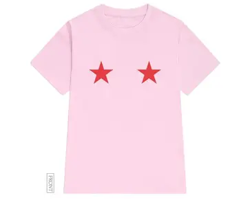 Hvězda kozy červené Dámské tričko Bavlna Casual Vtipné tričko Pro Lady Yong Girl Top Tee Bederní Tumblr in, Drop Loď S-125