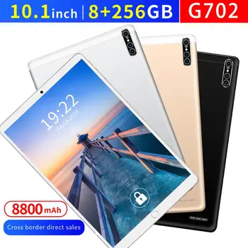 G702 Tablet PC 10.1 palcový 4G Telefon Silného Octa Core 8 GB RAM 256 GB ROM Android 9.1 8800mAh WiFi GPS Globální verze tablet PC