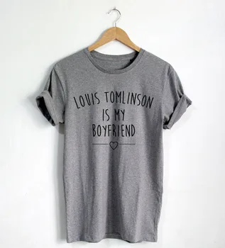 Louis Tomlinson je můj přítel T-shirt Citát tričko Módní Blogger Bederní Unisex Tričko Větší Velikosti a Barvy-A671