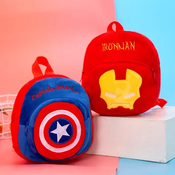 2021 Disney Spiderman, Batman, Captain America Baby plyšové Taška Karikatura Mini Batoh Mateřské školy Děti Dárek roztomilé Děti Školní tašku