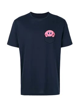 Pocket Růžový Kawaii Kirby Tričko Pro Studenta Vysoké Kvality Značky-Oblečení, Trička, Bavlněné Tkaniny Legrační Karikatura Tisk T Košile Roztomilé