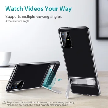 ESR Případě pro rok 2020 Samsung Galaxy Note 20 S20 Plus/Ultra Měkké TPU Nárazník Stand Pouzdro Skládací Kovový Stojánek Vertikální Pouzdro