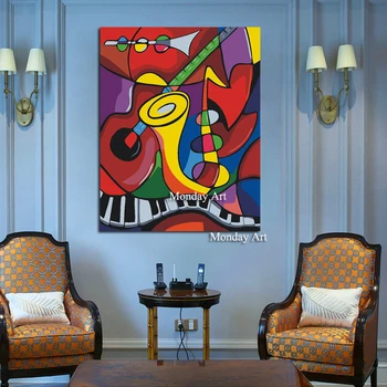 Plátno Obraz, Picasso, Abstraktní Americký Styl Bezrámové olejomalba na Plátně, Nerámováno slámy art Home dekor dárek na zdi