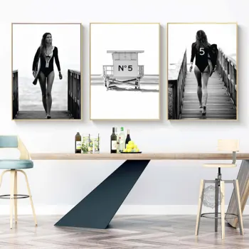 Nordic Home COCO Dekor Plátno Obraz, olejomalba na Plakáty a Tisky Zeď Obrázky Pro Obývací Pokoj Moderní quadro cuadros