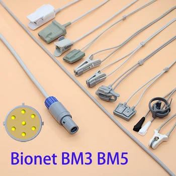 Redel 7P senzor Spo2 kabel pro Bionet BM3 BM5 dospělí/děti/dítě/Novorozence/veterinární monitor,3m Prst/Ucho spo2 sondy.