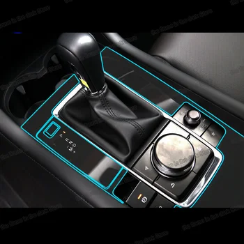Lsrtw2017 transparentní auto interiér přístrojová deska navigace gps, obrazovky gear panel, anti-scratch film pro mazda3 axela 2019 2020 2021