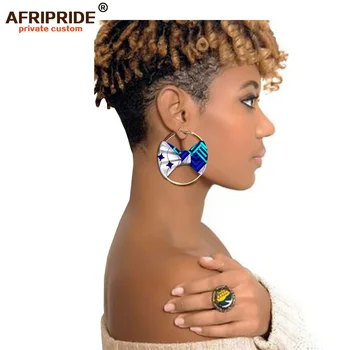Africké módní styl náušnice pro ženy AFRIPRIDE ručně ankara tisk ženy uchu nosit A1928002