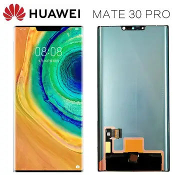 Původní Super AMOLED pro Huawei Mate 30 Pro LCD Displej Dotykový Displej Digitizer Shromáždění Opravy Pro partnera 30 pro LIO-L09 L29 LCD