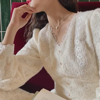 Elegantní Bílé Šaty Ženy Krajkové Francouzské Pohádky Vintage Šaty Ženské Jaře Ležérní Slim Kawaii Jeden Kus Šaty Korejský 2021 Elegantní Y2k