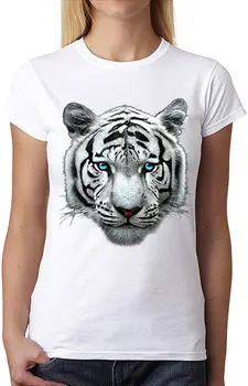 Bílý Tygr Bengálský Dámské Tričko Nové Příjezdy V Létě Roku 2020 Čisté Bavlny Prodyšné Krátký Rukáv Tričko