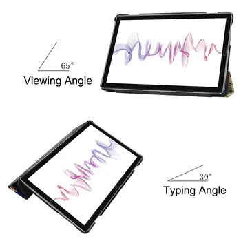 Tablet Pouzdro Pro Huawei MediaPad M6 10.8 inch 2019 Umění Malované PU Kůže Tri-Fold Případ Kryt pro Huawei Media M5 10.8 Případě