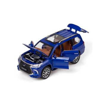 1:24 Měřítko Nových Lexu LX570 SUV Slitiny Toy Car Model, Zvuk, Světlo Vytáhnout Zpět Kovové Dveře Vozidla Otevřené autíčko Pro Sběr dítě Dárek