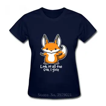 Ležérní Podívejte se na Všechny fox dávám Tee Košile ženy Krátký Rukáv Bavlna Custom Design Tisk Tričko pro ženy 2020
