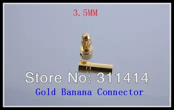 20 párů/Mnoho 3.5 mm Gold Bullet Banán Konektor Konektor 3.5 mm Pozlacený Pro ESC Baterie Motor Kvalitní + Doprava Zdarma