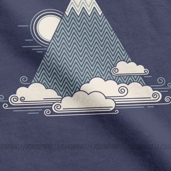 Pánské T Shirt Cloud Horská Turistika Cestování Jedinečný Východ Slunce Venku Prozkoumat Povahu Trička Kolem Krku Oblečení Bavlna Design T-Shirt