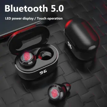 Mini Bezdrátová Bluetooth Sluchátka Smart Touch, Digitální Displej, Vodotěsné Sluchátka Bezdrátová Sluchátka Sportovní Sluchátka Herní