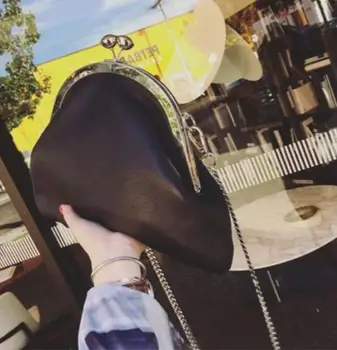 Módní ženy klip kabelka vintage žena jednoduchý styl kabelky roztomilý neformální rameno messenger bag shaoti9
