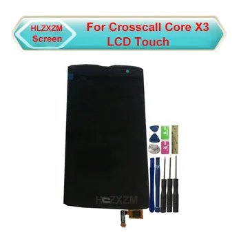 Testováno na tlačítko ok Pro Crosscall Core X3 LCD Displej S Touch Screen Digitizer Výměna Sestavy Nářadí+3M Samolepka