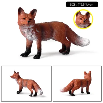 Oenux Lesní zvířata volně žijící Zvířata Lišky Simulace Zvířecí Figurka Red Fox Akční Obrázek PVC Miniaturní Vzdělávací Model Hračky Děti Dárek