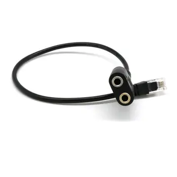 2x RJ9 2 Port 3,5 mm Female Jack sluchátka Adaptér Kabel pro Telefon Headset pro CISCO