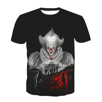 Horor Je Penny Moudrý Klaun Joker 3D Print Tshirt Muži/Ženy Hip Hop Streetwear Tričko T shirt 90. let Chlapci Cool Oblečení Muži Topy