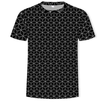 2020 nový vysoce kvalitní men t-shirt oblečení letní nové módní geometrie design pánské tričko loose tisk streetwear trička