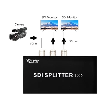 Wiistar SDI SDI Splitter 1 Na 2 Out SDI Splitter 1x2 Full HD 1080P Podpora SD, HD, 3G-SDI Doprava Zdarma