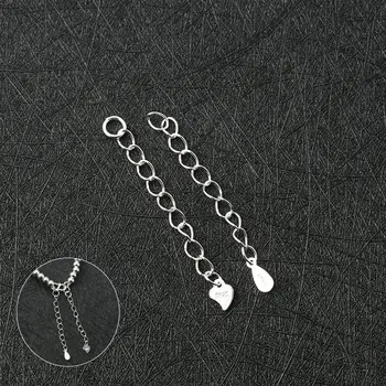 Jeden kus 44mm Nálezy Šperky 925 Sterling Silver Rozšíření Ocas Řetězy Pro Náhrdelník, Náramek DIY Šperky Příslušenství