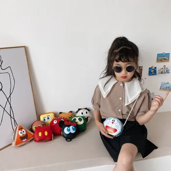 Děti malé tašky 2020 nový korejský karikatura roztomilý malý zvířecí taška přes rameno Batole messenger mince kabelku Tašky přes Rameno