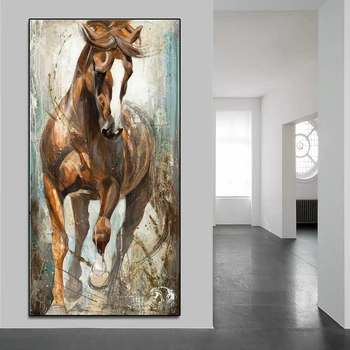 Zvíře, Umění, Běžící Koně Malířské Plátno Umění Zdi Obrázky Koně olejomalba na Plátně Pro Obývací pokoj a Ložnici