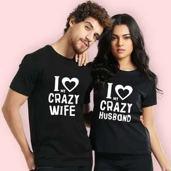 Páry Košile Manžel a Manželka Trička pro Páry Jeho a Její Odpovídající Milovníky Oblečení Líbánky T Košili Valentine Svatební Dar
