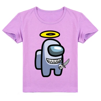 2021 Nový Styl Kid T-shirt Mezi Námi Podvodník Grafické Tištěné Dívky Chlapci Módní dětské tričko Krátký Rukáv Streetwear
