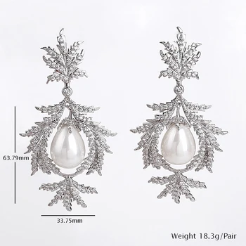 Klasické Evropě Náušnice Luxusní Květinový Design s Pearl náhrdelník Ušlechtilý Ženy Módní Hostina Náušnice XIUMEIYIZU Horké Šperky