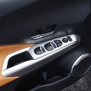Pro LHD Nissan Kicks 2016 2017 2018 Spínače Okna Dveří, Výtah Tlačítko Kryt Čalounění car styling dekorace Interiéru příslušenství