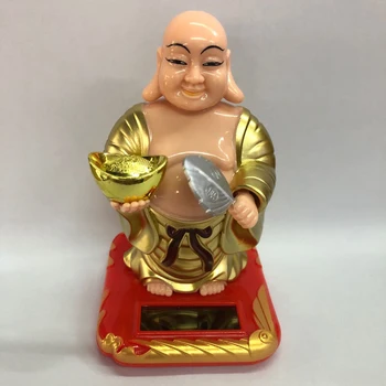 Buddha Obrázek -Plast Solární Třes Hračky pro Děti, Auto Ornament, Dar, Domácí Výzdoba, Dekorace do Kanceláře