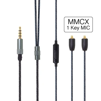 FAAEAL MMCX Kabel 5N-OFC Vodič Upgrade Kabel Pro Sluchátka Shure SE215 SE846 UE900 Náhradní Kabel Pro IE80 IE8 IE8I S MIKROFONEM