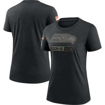 Seattle Dámské 2020 Seahawks Pozdrav Služba Černá Výkon T-Shirt