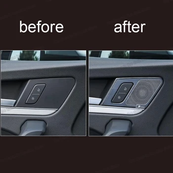 Lsrtw2017 pro Audi Q5 2018 2019 2020 2021 Auto Rukojeť Dveří Zvuková Panel Trim z Nerezové Oceli, Interiérové Doplňky Chrome Auto